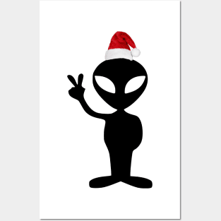 Christmas Alien Posters and Art